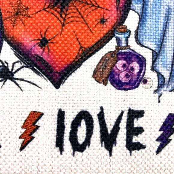 WZMPA Cosmetic Bag Peace Love Boo Halloween Makeup Pencil Case - Picture 6 of 11